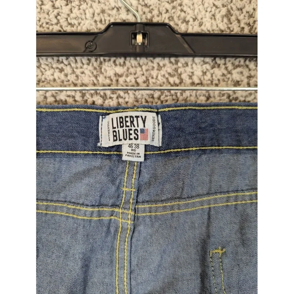 LIBERTY BLUES‎ Elastic Waist Jeans Men Big & Tall 46x38 tag (46x28 actual)